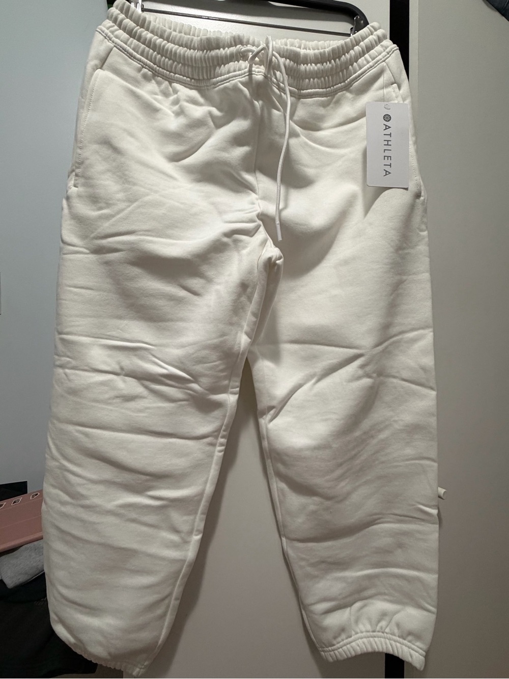 Athleta Women’s Forever Fleece Mid Rise Jogger Pants Medium Petite